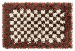 Rust Brown Handmade Shaggy Rugs
