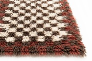 Rust Brown Handmade Shaggy Rugs