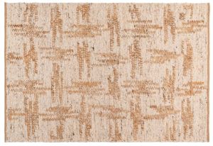 Rustic Brown Jute Wool Rug