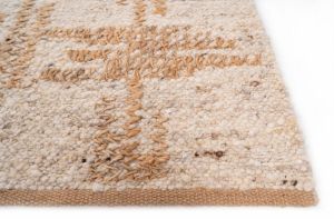 Rustic Brown Jute Wool Rug
