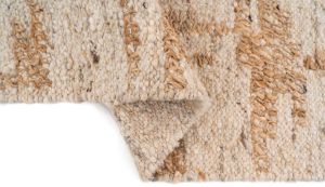 Rustic Brown Jute Wool Rug