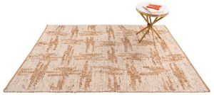 Rustic Brown Jute Wool Rug