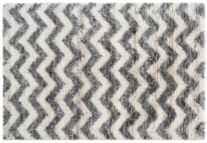 Wave Pattern Ivory Hand Knotted Rugs