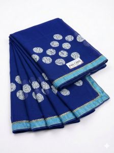 Blue Georgette Saree