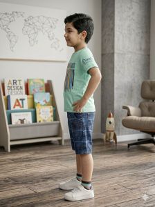 Boys Green T-Shirt &AMP; Short Set