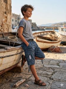 Boys Grey Shorts