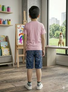 Boys Pink T-Shirt & Short Set