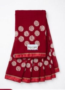 Maroon Georgette Saree