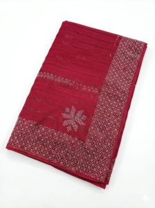 Pink Georgette Saree