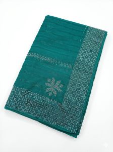 Turquoise Georgette Saree