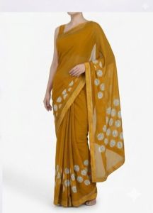 Yellow Georgette Saree
