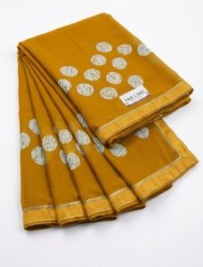 Yellow Georgette Saree