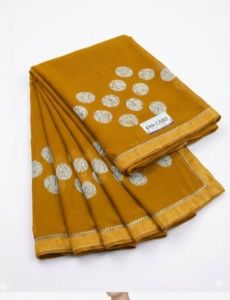 Yellow Georgette Saree