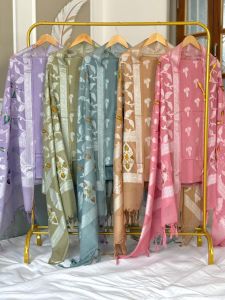 Ladies Banarasi Mercerised Kota Check Suit Set