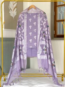 Ladies Banarasi Mercerised Kota Check Suit Set