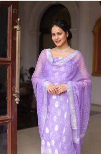 Ladies Banarasi Mercerised Zari Unstitched Suit Set