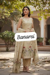 Ladies Jamdani Cotton Silk Unstitched Suit Set
