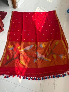 Ladies Linen Paithani Saree
