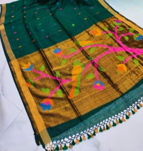 Ladies Linen Paithani Saree