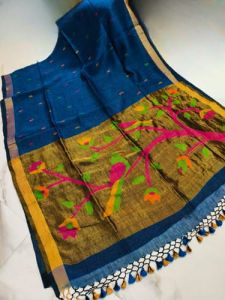 Ladies Linen Paithani Saree
