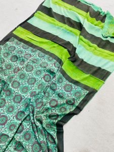 Ladies Modal Silk Bagru Hand Block Print Saree