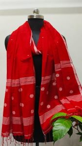 Ladies Pure Cotton Needle Jamdani Handwoven Dupatta