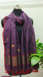 Ladies Pure Cotton Needle Jamdani Handwoven Dupatta