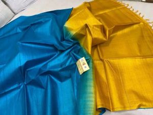 Ladies Pure Desi Tussar Double Dye Silk Saree