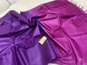 Ladies Pure Desi Tussar Double Dye Silk Saree