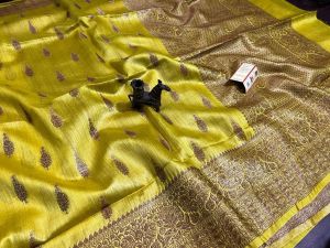 Ladies Pure Tussar Munga Jacquard Silk Saree