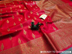 Ladies Pure Tussar Munga Jacquard Silk Saree