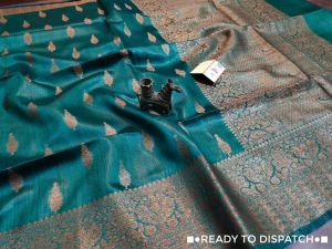 Ladies Pure Tussar Munga Jacquard Silk Saree