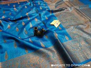 Ladies Pure Tussar Munga Jacquard Silk Saree