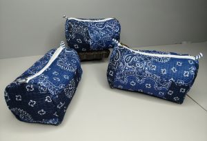 Ladies Quilted Printed Cotton Utility Pouch Set