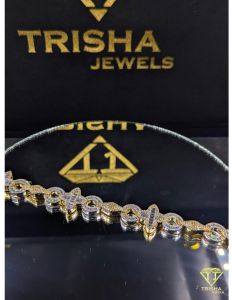 925 Sterling Silver Iced Out VVS Moissanite Diamond Men Hip Hop Dual Tone Bracelet