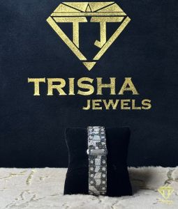Blue Dial Moissanite Diamond Watch