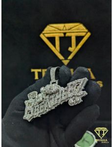 925 Sterling Silver VVS Moissanite Diamond Pendant