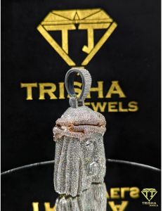 925 Sterling Silver Classic Jesus VVS Moissanite Diamond Pendant