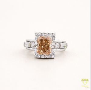 925 Sterling Silver Classic Radiant Cut Moissanite Diamond Ring