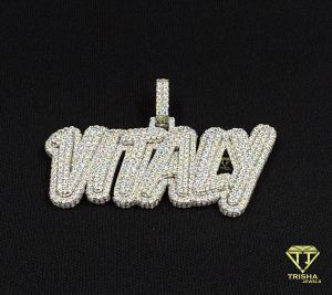 Iced out VVS Moissanite Diamonds 925 Sterling Silver Plated Hip Hop Pendant