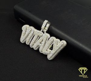 Iced out VVS Moissanite Diamonds 925 Sterling Silver Plated Hip Hop Pendant