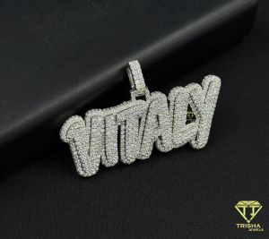 Iced out VVS Moissanite Diamonds 925 Sterling Silver Plated Hip Hop Pendant