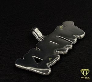 Iced out VVS Moissanite Diamonds 925 Sterling Silver Plated Hip Hop Pendant