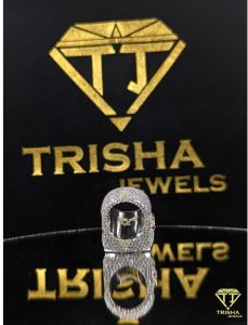925 Sterling Silver VVS Hip Hop Iced out Moissanite Diamond Ring