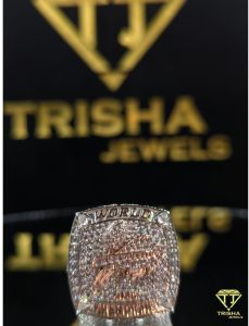 925 Sterling Silver VVS Hip Hop Iced out Moissanite Diamond Ring