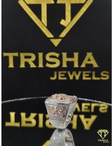 925 Sterling Silver VVS Hip Hop Iced out Moissanite Diamond Ring