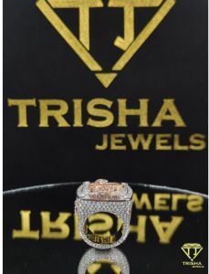 925 Sterling Silver VVS Hip Hop Iced out Moissanite Diamond Ring