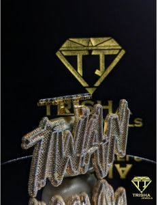 925 Sterling Silver Custom Twan Name Moissanite Diamond Hip Hop Statement Jewelry Pendant
