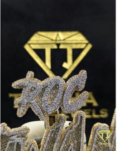 925 Sterling Silver Custom Twan Name Moissanite Diamond Hip Hop Statement Jewelry Pendant
