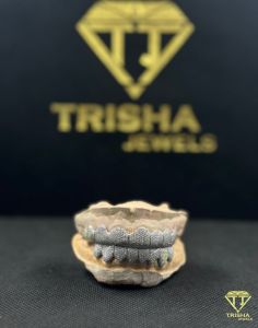 925 Sterling Silver Hip Hop Grillz VVS Moissanite Diamond Cut Fully Iced Custom Tooth Caps